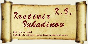 Krstimir Vukadinov vizit kartica